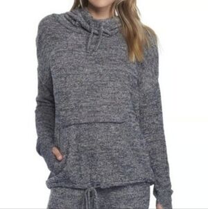 Barefoot Dreams Women's Cozychic Lite  Knit Pebble Beach Hoodie sz L